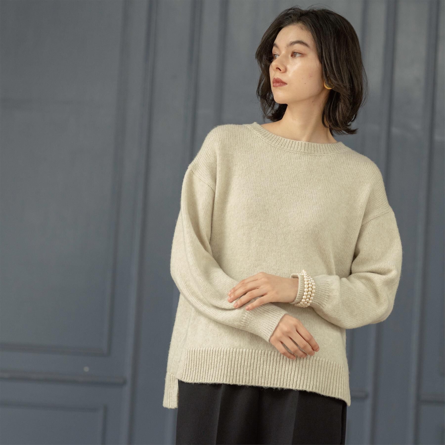 OPAQUE.CLIP「リラクシークルーネックニット【洗濯機OK】」|ニット・セーター|