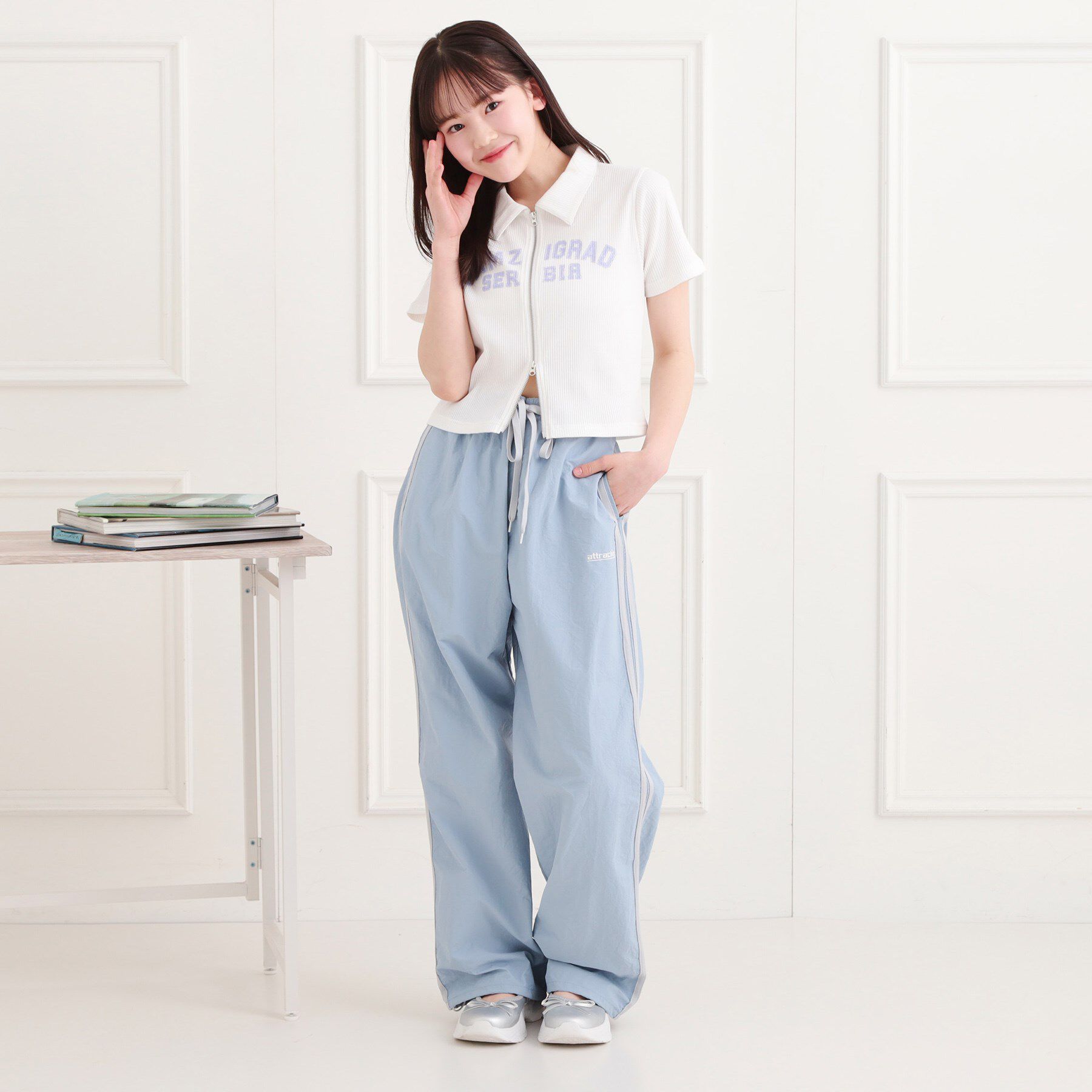 PINK-latte「ナイロンライントラックパンツ」|その他|