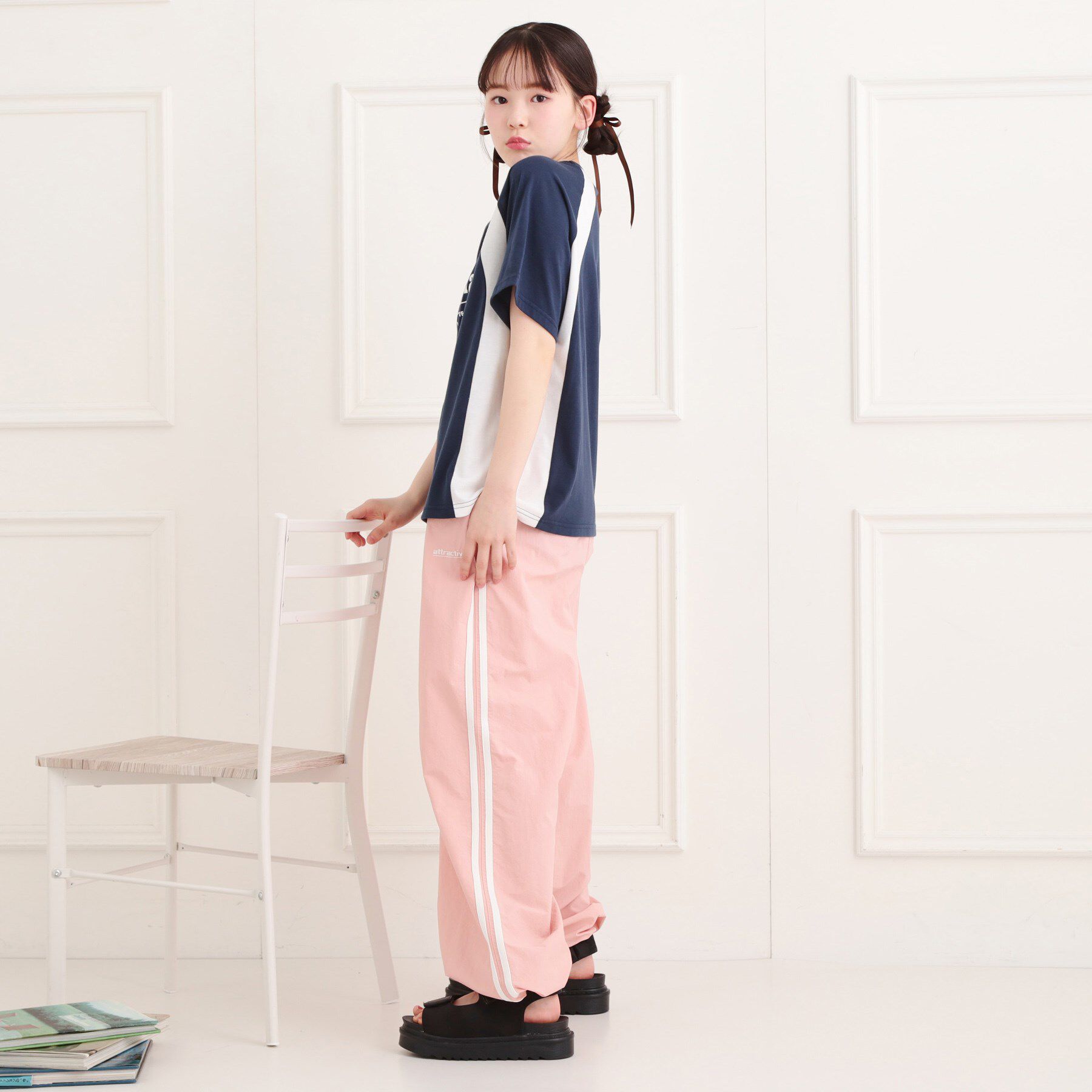 PINK-latte「ナイロンライントラックパンツ」|その他|