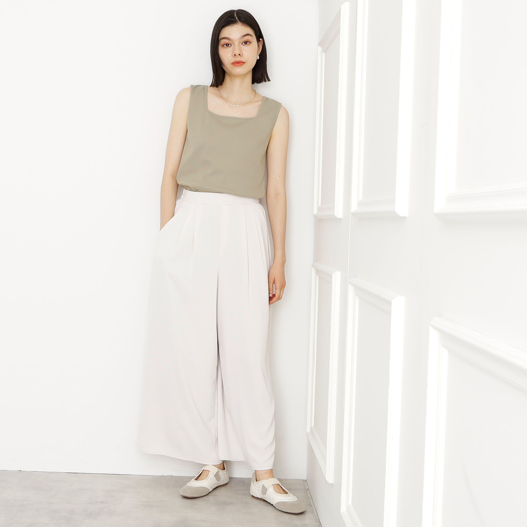 THE SHOP TK「【インナーに最適】2WAYスクエアタンク」|キャミソール|