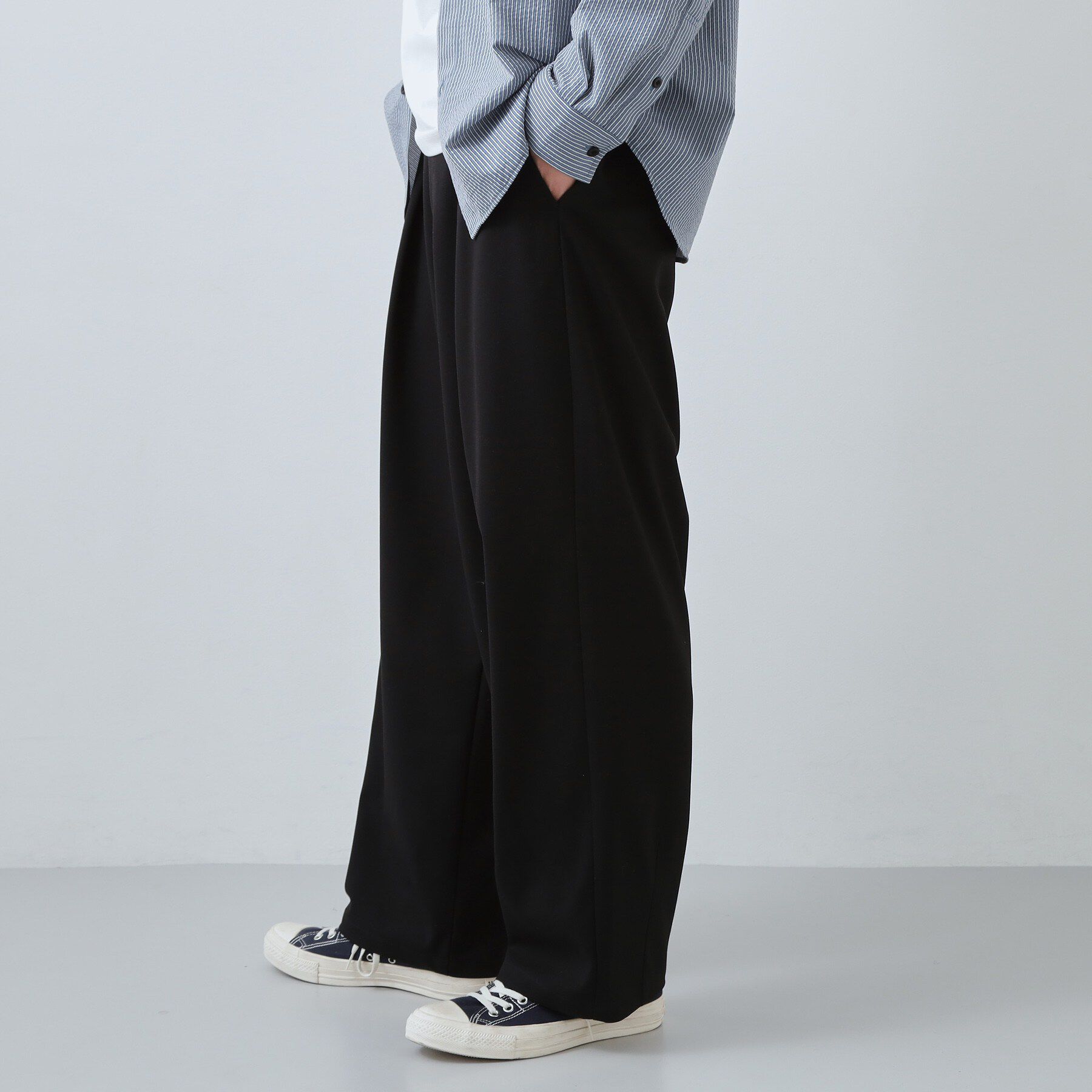 THE SHOP TK「【半歩先のオシャレ】バレルレッグ パンツ 洗濯機OK」|その他|