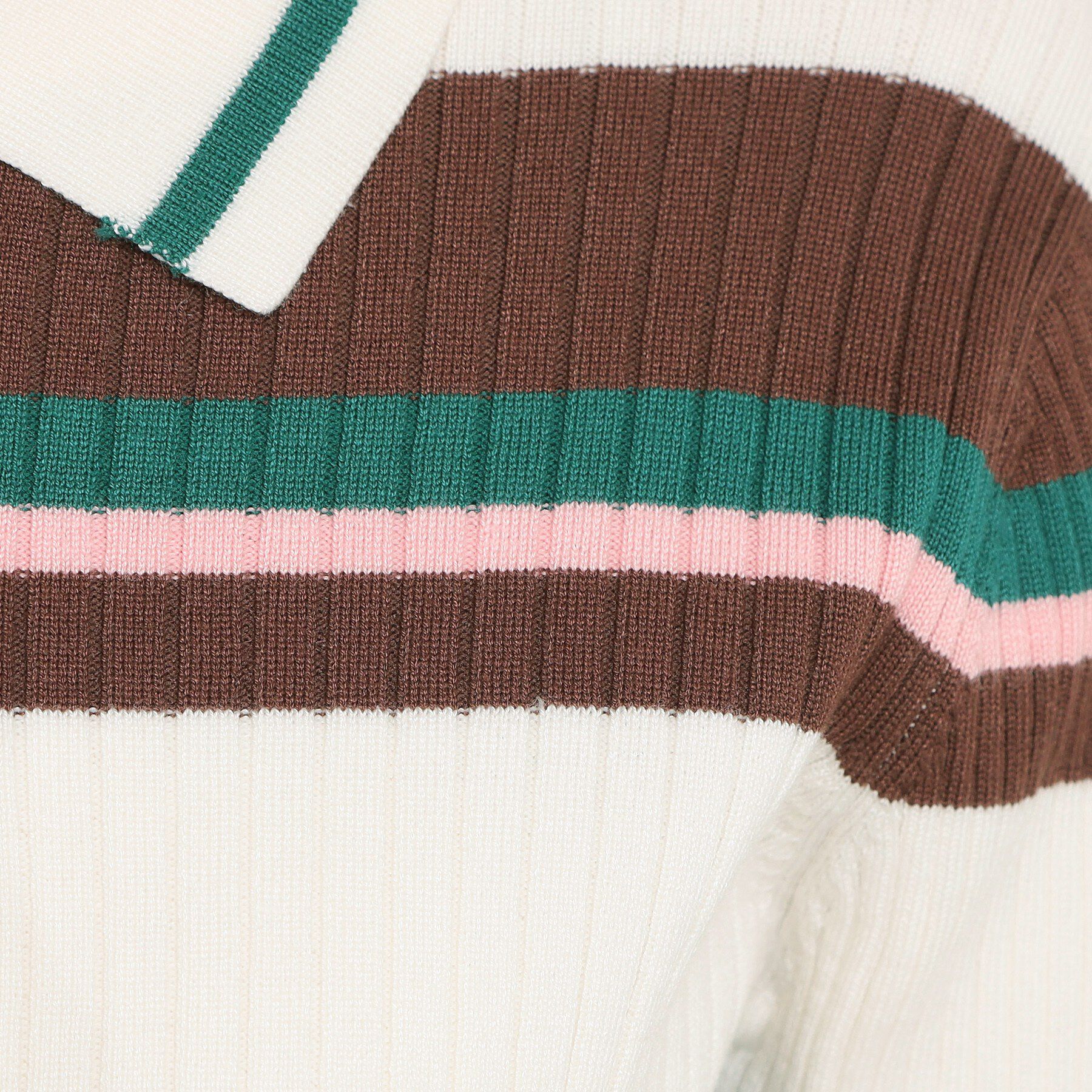 THE SHOP TK「衿付マルチボーダーニット」|ニット・セーター|