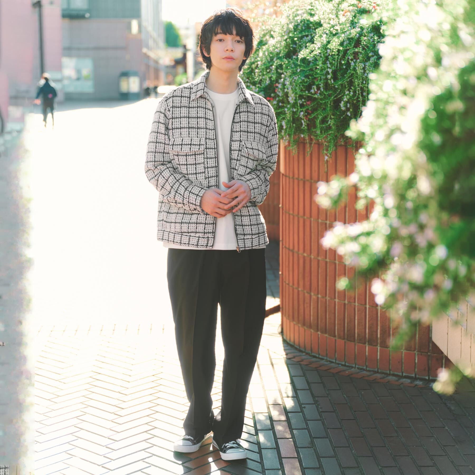 THE SHOP TK「【カジュアルに上品さをプラス】変わり織ツイードブルゾン　洗濯機OK」|ブルゾン・スタジャン|