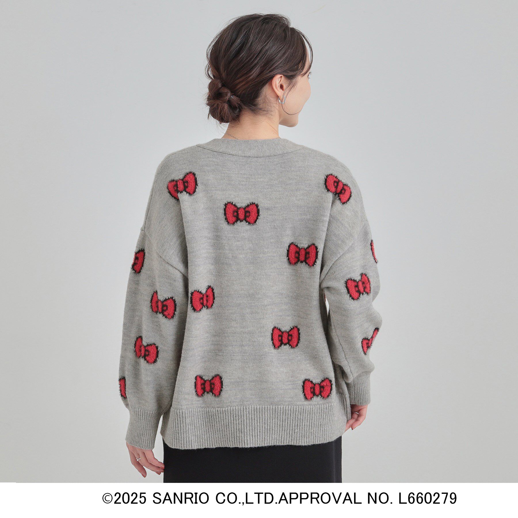 SHOO･LA･RUE「【HELLO KITTY コラボ】Vネックジャカードカーディガン」|カーディガン|