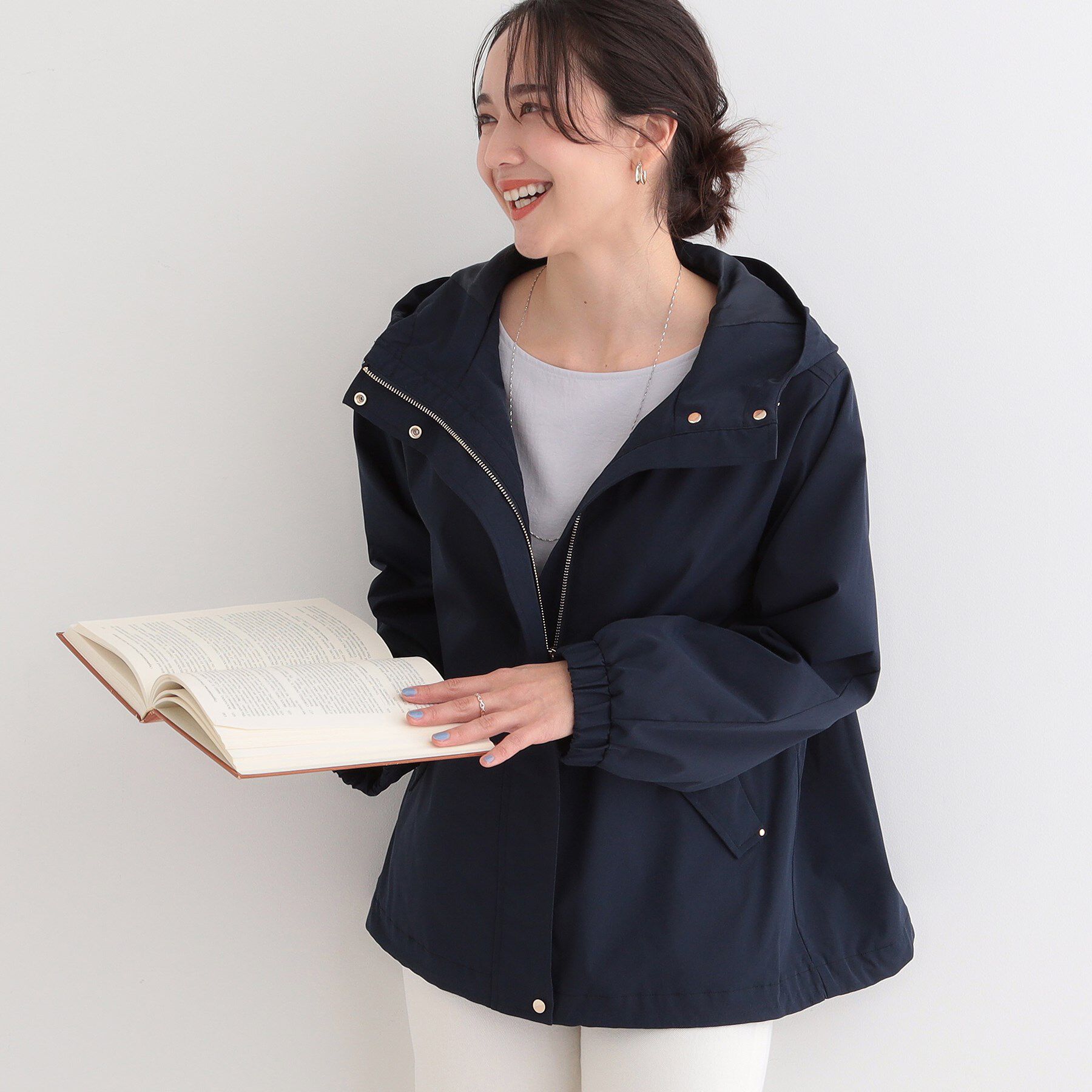 SHOO･LA･RUE「【防花粉/SS-3L】かわいいもかっこいいも叶える 欲張りマウンテンパーカ」|ブルゾン・スタジャン|ネイビー(094)