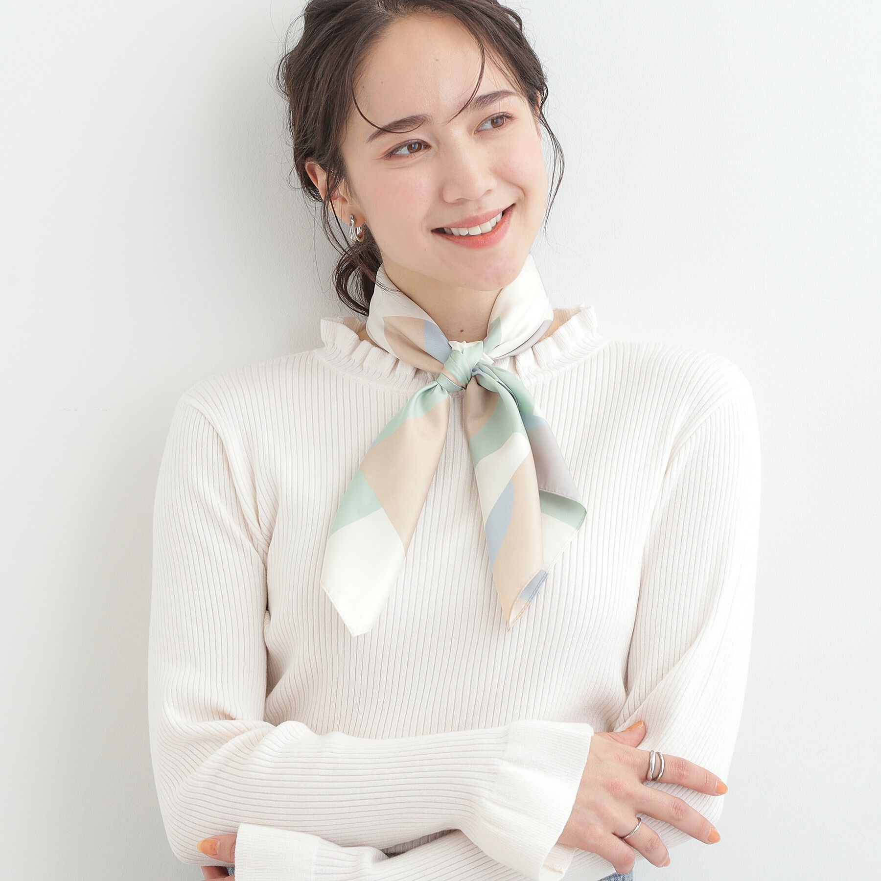 SHOO･LA･RUE「プリントスカーフ（65&times;65cm）」|バンダナ・スカーフ|