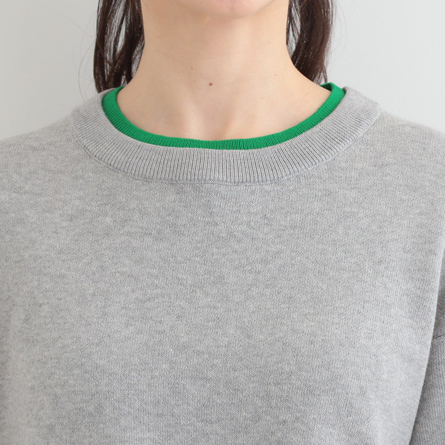 SHOO･LA･RUE「配色が上品 スウェットライクニット」|ニット・セーター|