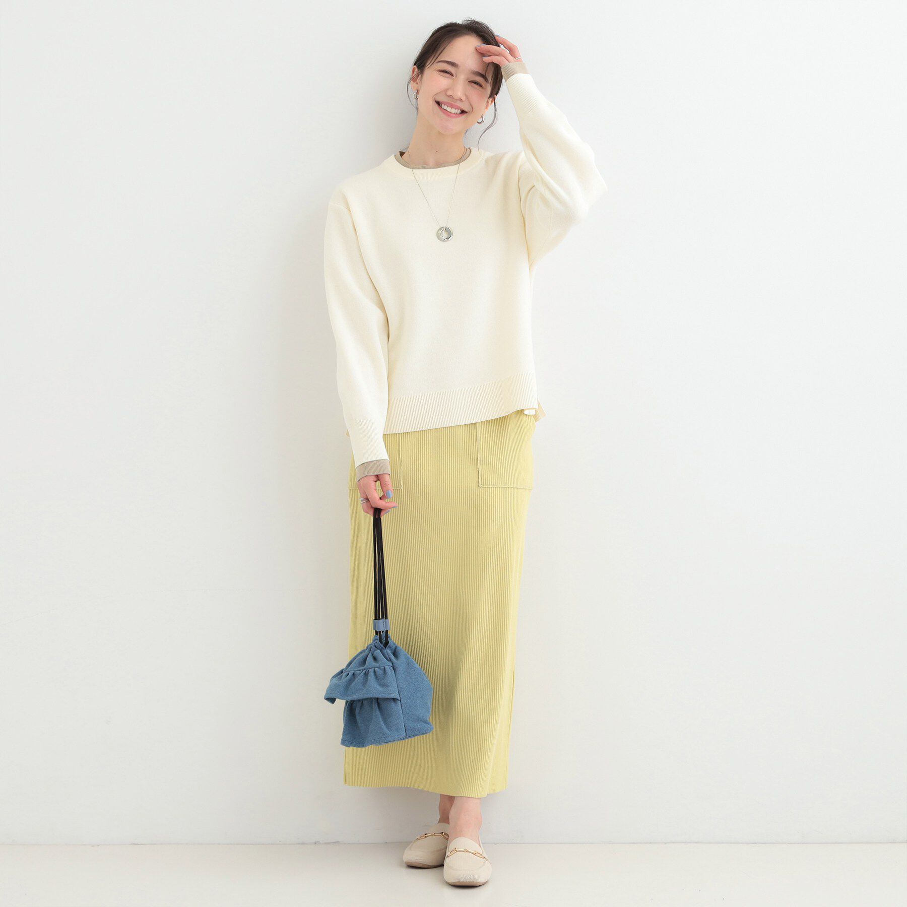 SHOO･LA･RUE「配色が上品 スウェットライクニット」|ニット・セーター|