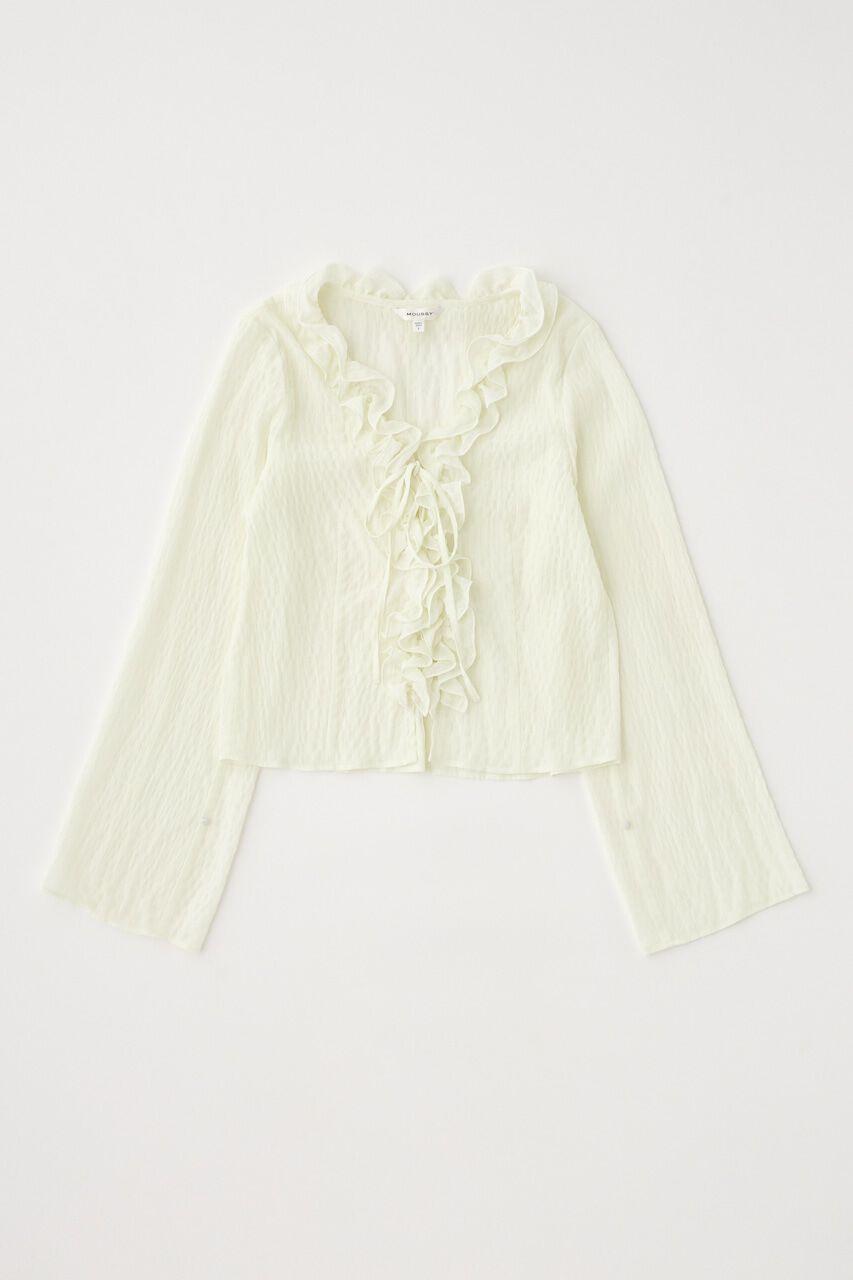 MOUSSY「LACE UP RUFFLE ブラウス」|シャツ・ブラウス|