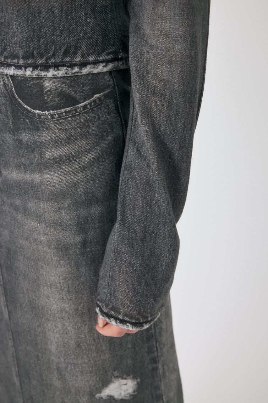 MOUSSY「DENIM PRINT TRANSPARENT ロンT」|Tシャツ・カットソー|