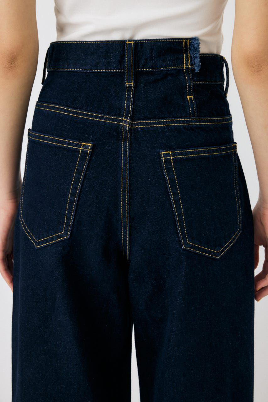 MOUSSY「CROSS WAIST WIDE STRAIGHT」|デニム|