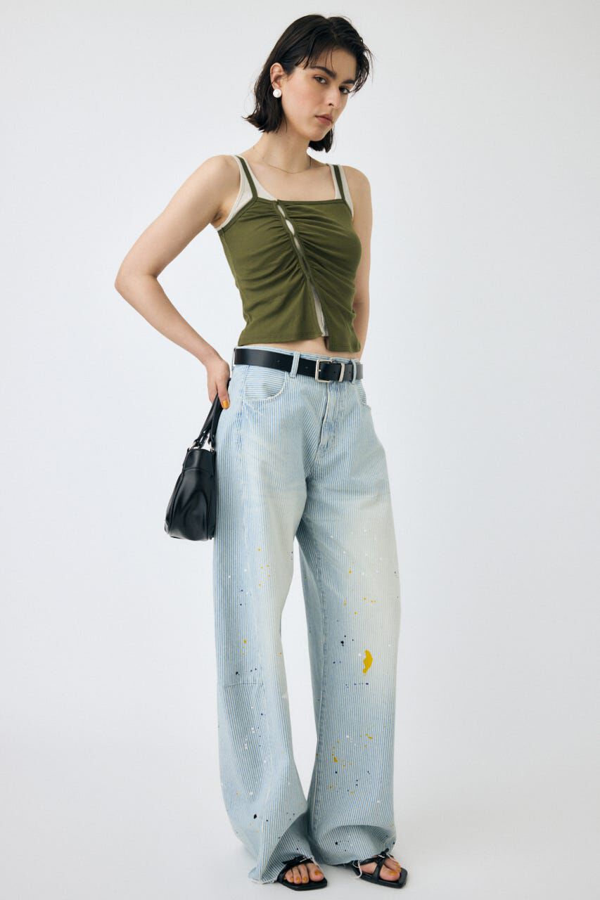 MOUSSY「DOUBLE LAYERED SHEER タンク」|タンクトップ|