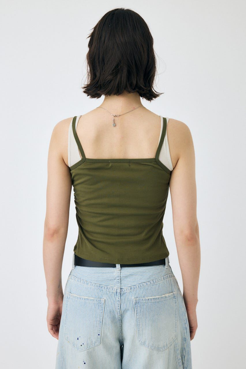 MOUSSY「DOUBLE LAYERED SHEER タンク」|タンクトップ|