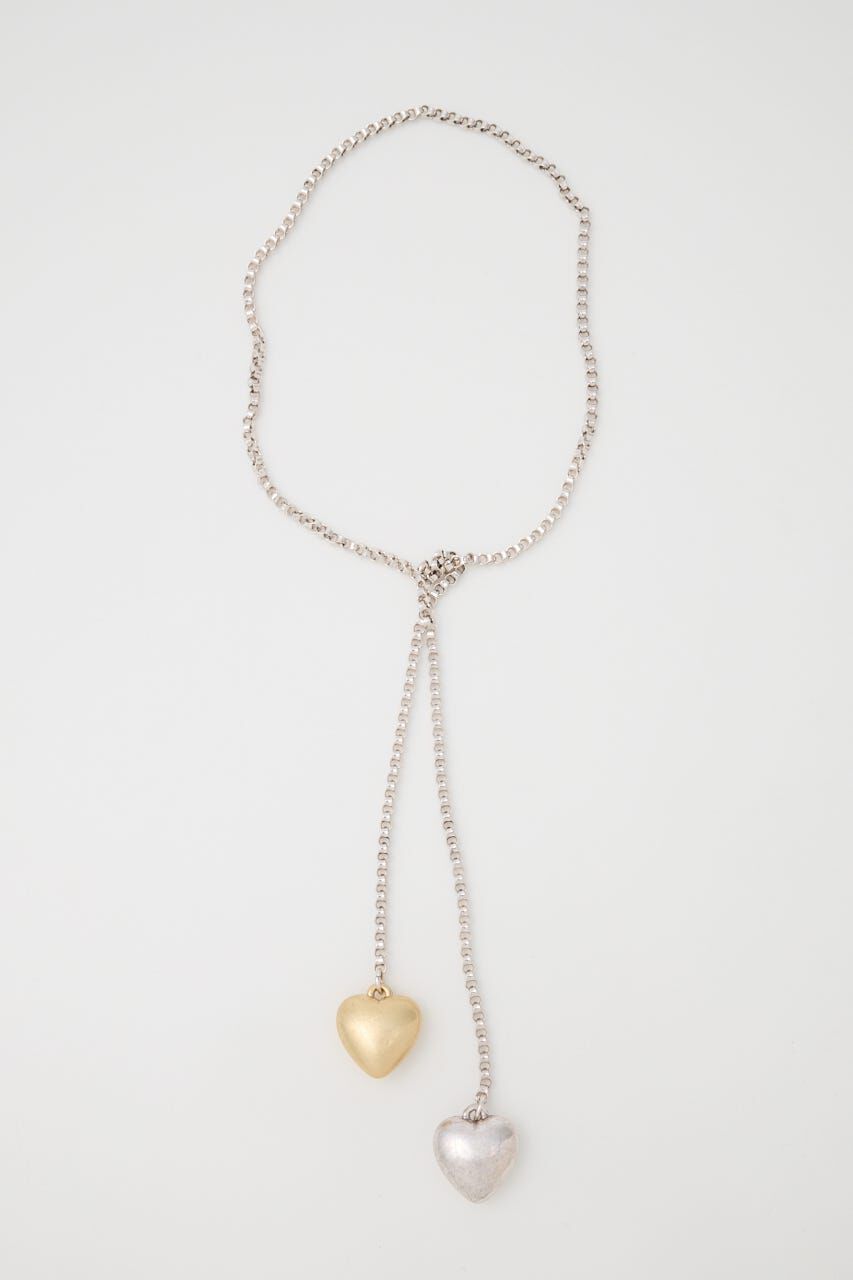 MOUSSY「DOUBLE HEART ネックレス」|ネックレス|