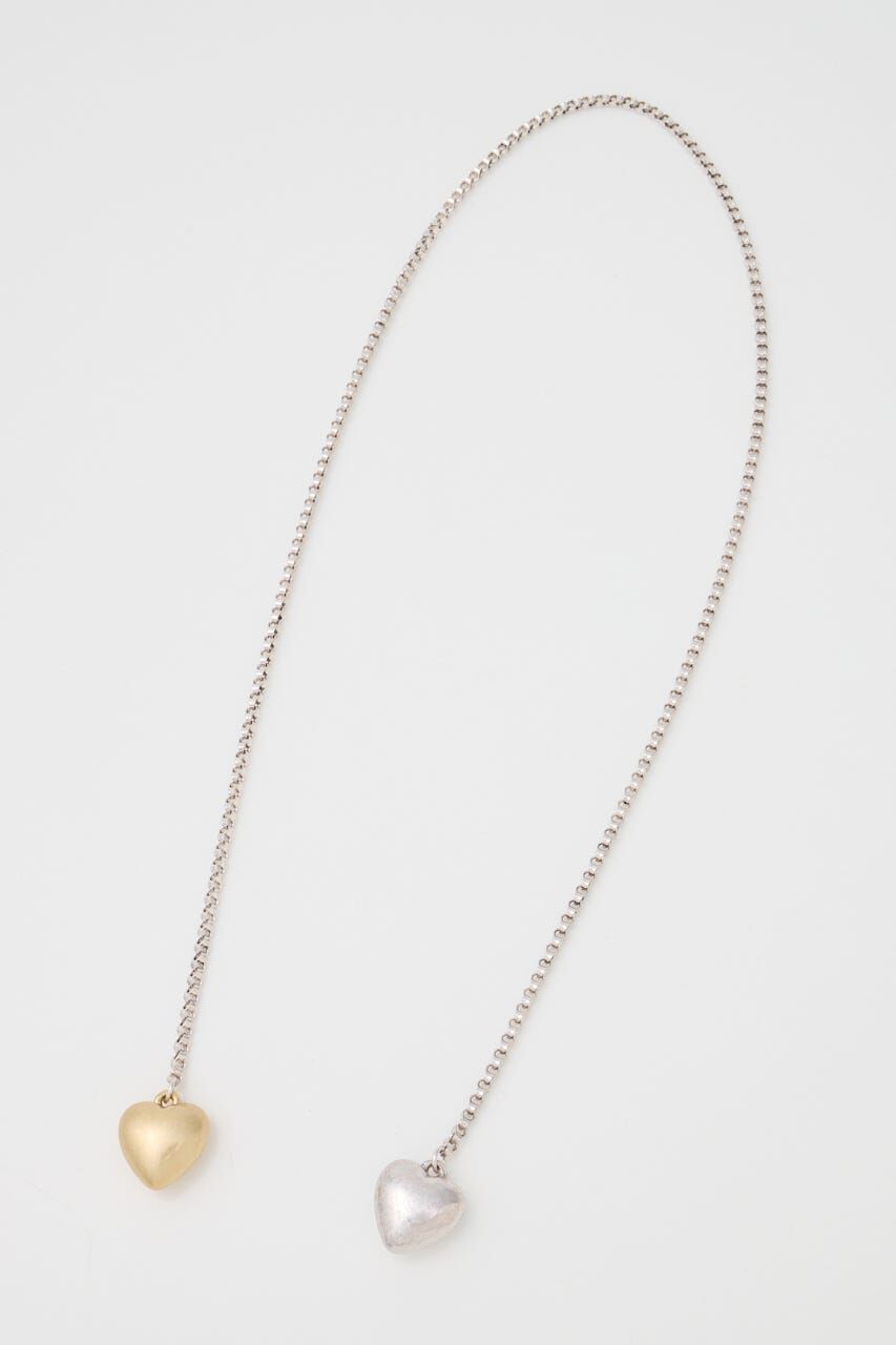 MOUSSY「DOUBLE HEART ネックレス」|ネックレス|