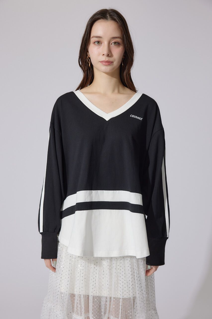 rienda「ユニフォームレディーロンT」|Tシャツ・カットソー|