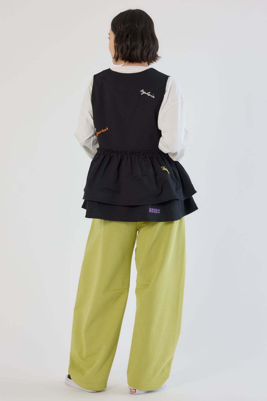 RODEO CROWNS「embroideryフロントジップベスト」|ダウンベスト・ベスト|