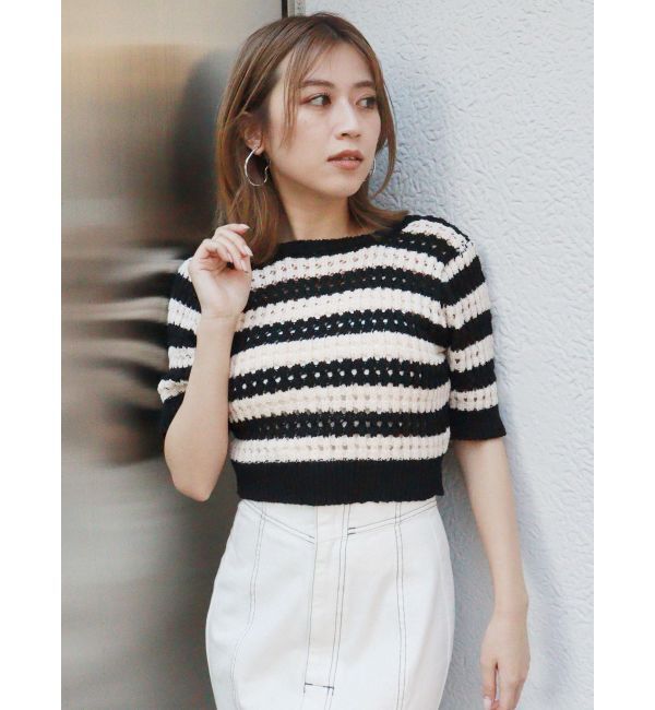 MURUA「メッシュショートニット」|ニット・セーター|