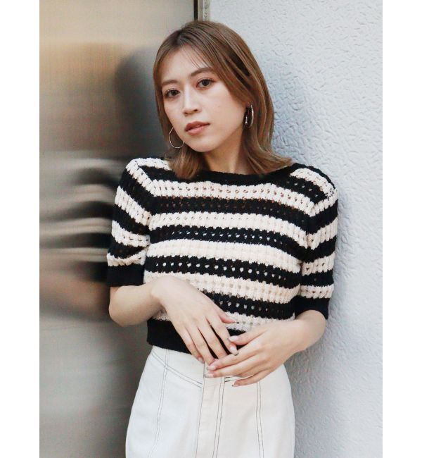 MURUA「メッシュショートニット」|ニット・セーター|