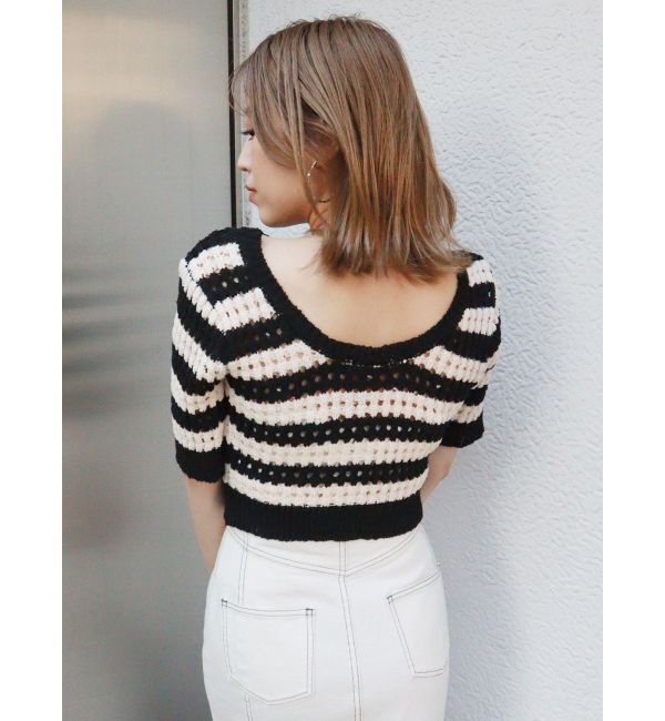 MURUA「メッシュショートニット」|ニット・セーター|