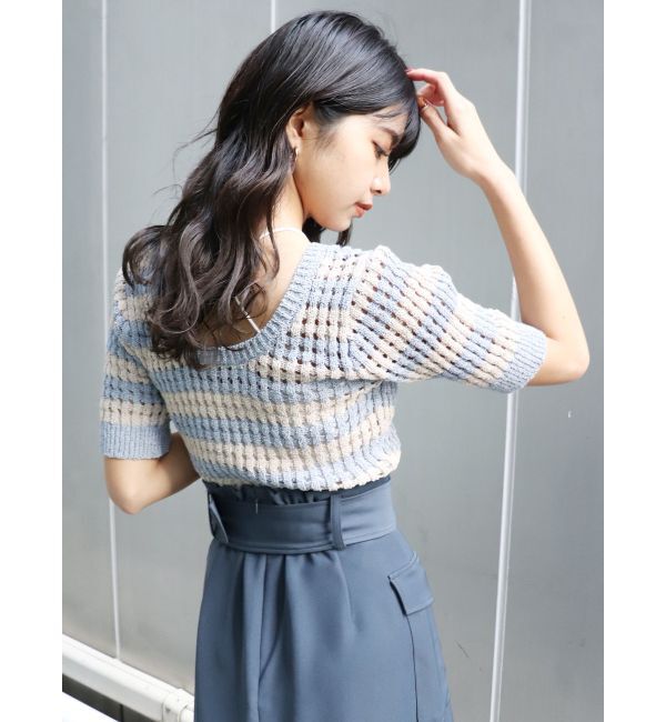 MURUA「メッシュショートニット」|ニット・セーター|