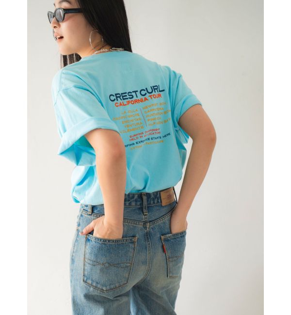 Ungrid「CREST CURLロゴTee」|Tシャツ・カットソー|ブルー