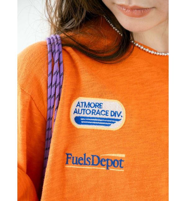 Ungrid「エンブロイダリーダメージロゴTee」|Tシャツ・カットソー|