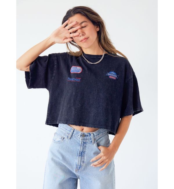 Ungrid「エンブロイダリーダメージロゴTee」|Tシャツ・カットソー|