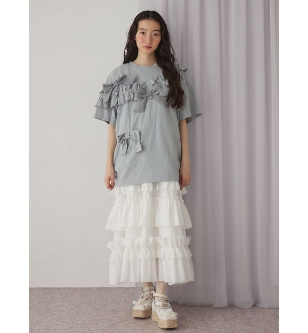 merry jenny「ribbon frill big tee」|Tシャツ・カットソー|