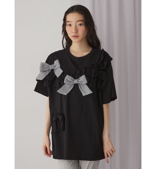 merry jenny「ribbon frill big tee」|Tシャツ・カットソー|