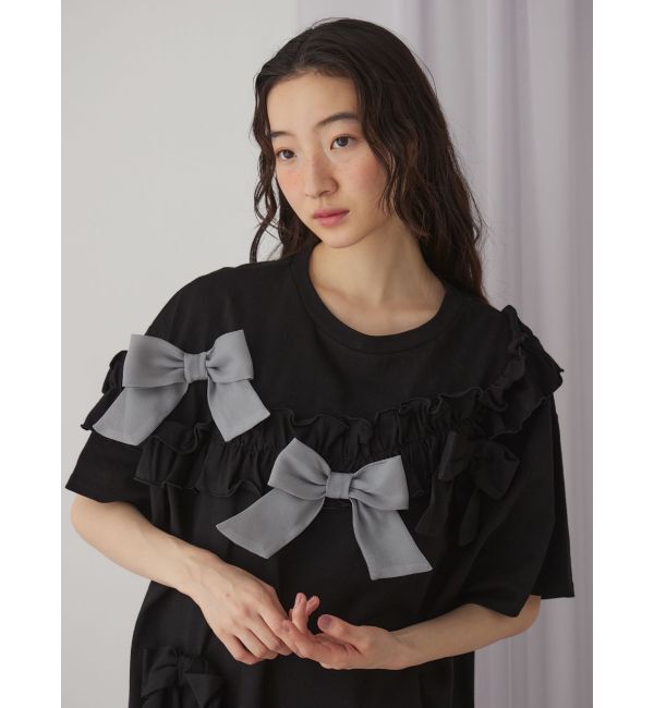 merry jenny「ribbon frill big tee」|Tシャツ・カットソー|