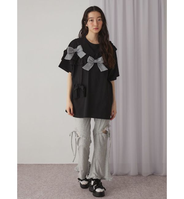 merry jenny「ribbon frill big tee」|Tシャツ・カットソー|