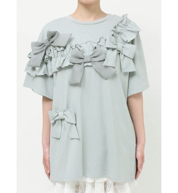 merry jenny「ribbon frill big tee」|Tシャツ・カットソー|