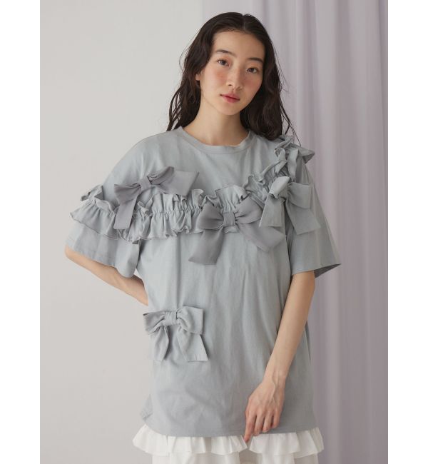 merry jenny「ribbon frill big tee」|Tシャツ・カットソー|