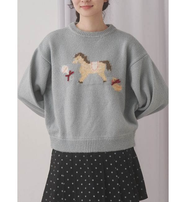 merry jenny「ベイビーニットトップス」|ニット・セーター|ブルー