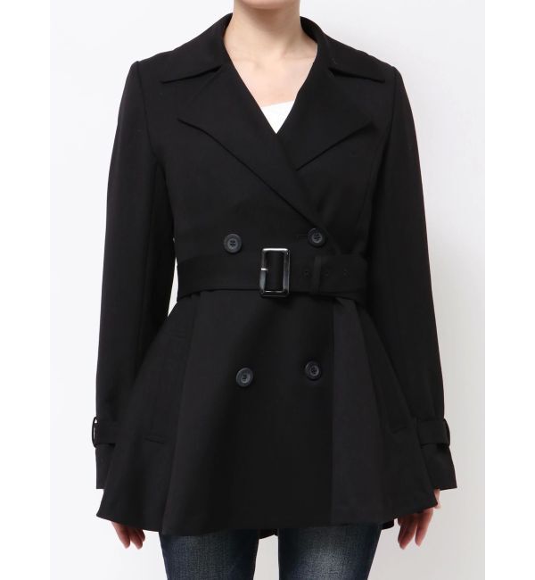 GYDA「GDミディアムフレアコート」|トレンチコート|