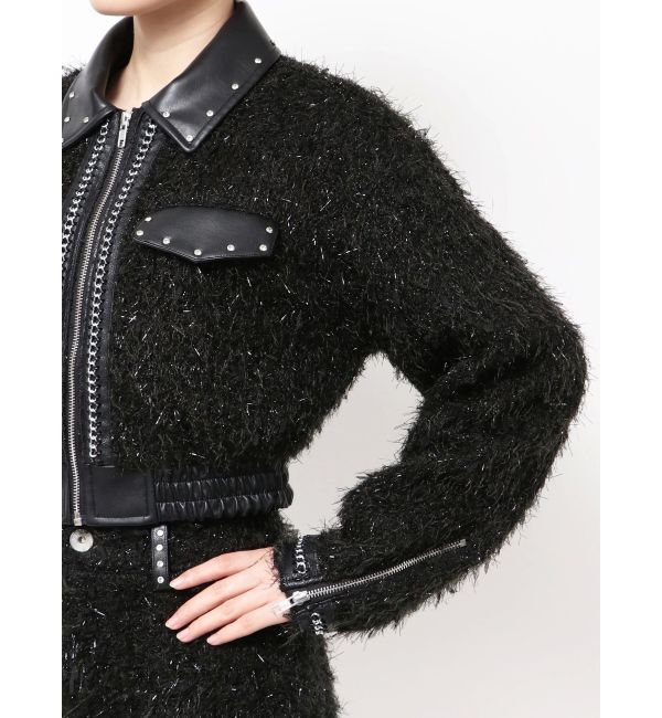 GYDA「ラメツイードチェーンジャケット」|ブルゾン・スタジャン|