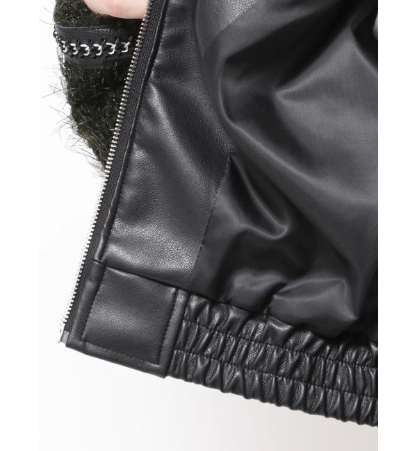 GYDA「ラメツイードチェーンジャケット」|ブルゾン・スタジャン|