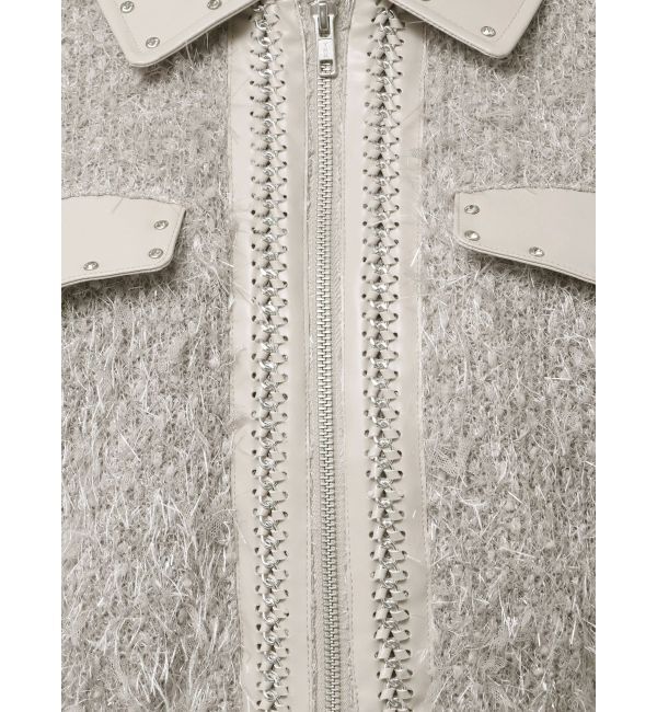 GYDA「ラメツイードチェーンジャケット」|ブルゾン・スタジャン|