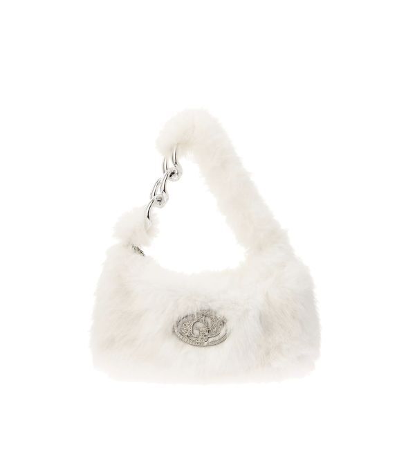 GYDA「GDラインストーンバックルECO FUR BAG」|ハンドバッグ|