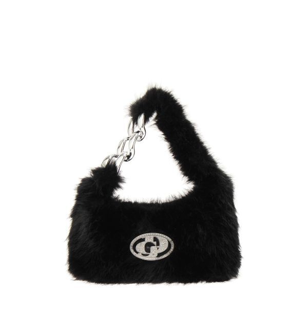 GYDA「GDラインストーンバックルECO FUR BAG」|ハンドバッグ|