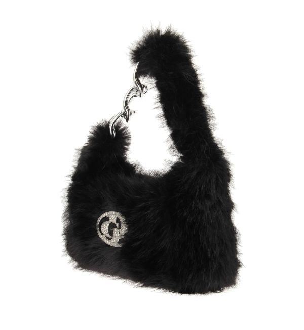 GYDA「GDラインストーンバックルECO FUR BAG」|ハンドバッグ|