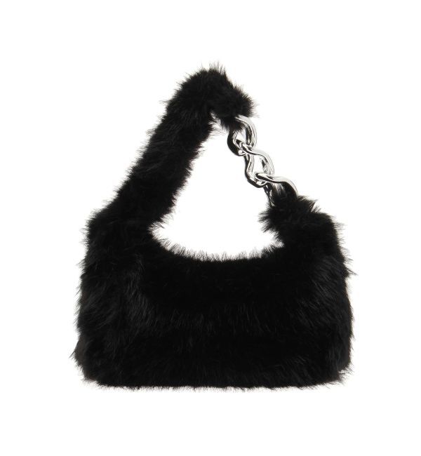 GYDA「GDラインストーンバックルECO FUR BAG」|ハンドバッグ|