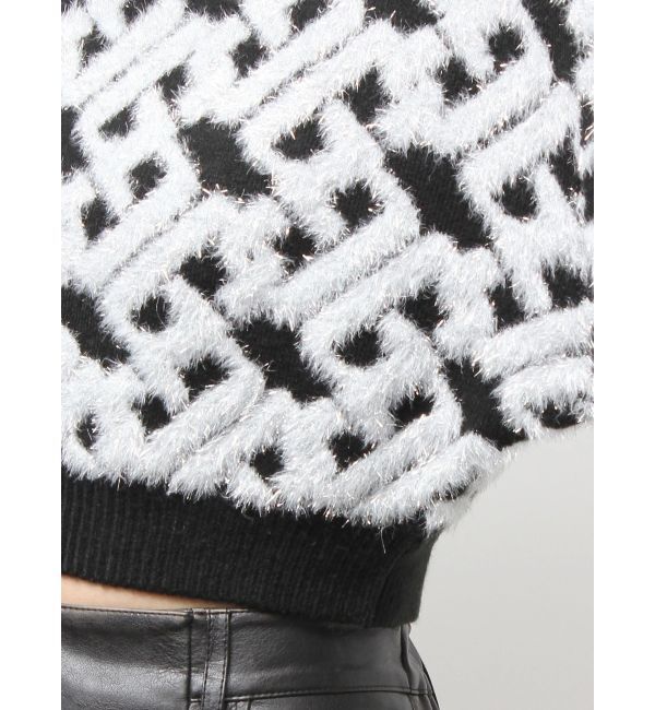 GYDA「GGチェーンロゴラメニットトップス」|ニット・セーター|