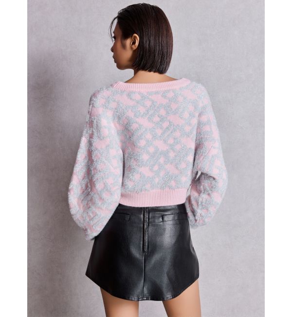 GYDA「GGチェーンロゴラメニットトップス」|ニット・セーター|