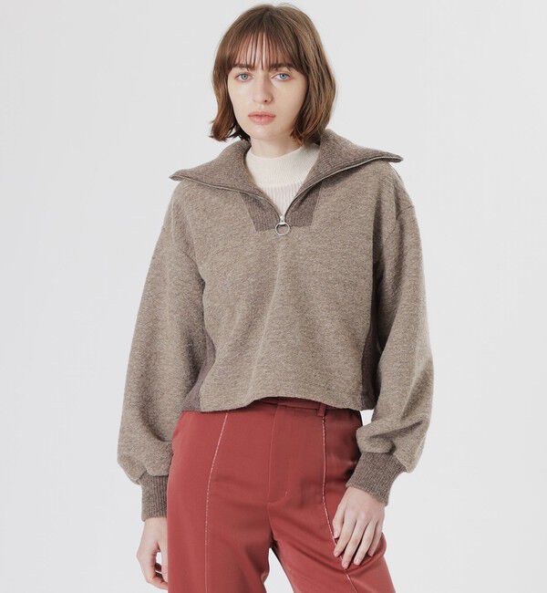  「ハーフZIPプルオーバー」|ニット・セーター|ベージュ3