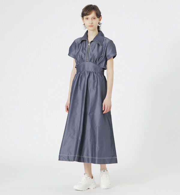  「【手洗い可】フロントZIPオープンワンピース」|ワンピース|