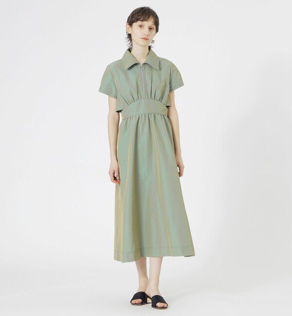  「【手洗い可】フロントZIPオープンワンピース」|ワンピース|