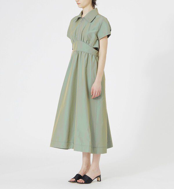  「【手洗い可】フロントZIPオープンワンピース」|ワンピース|