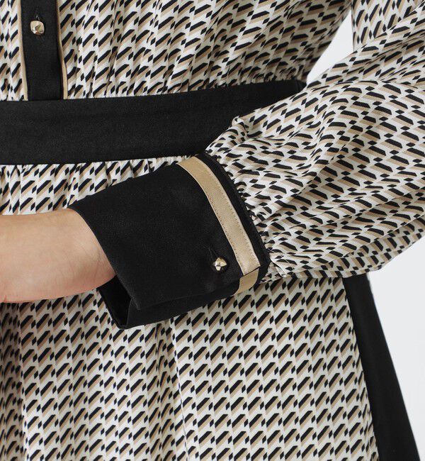  「レトロジオメトリックプリントワンピース」|ワンピース|